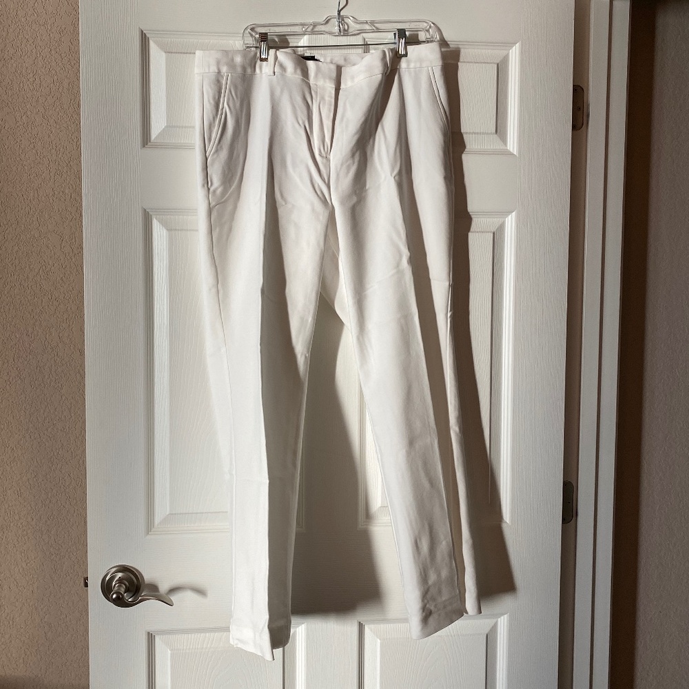 Talbots Freeport Curvy White Trousers size 16